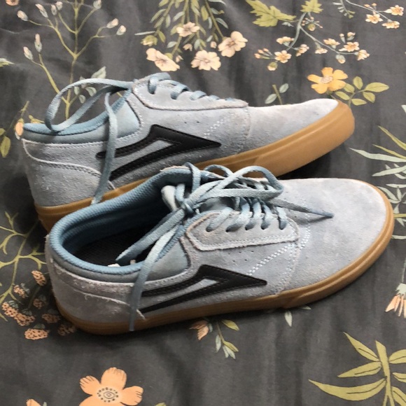 Lakai Limited Griffin Skate Shoes/Sneakers in Light Blue Suede and Brown - Picture 7 of 15